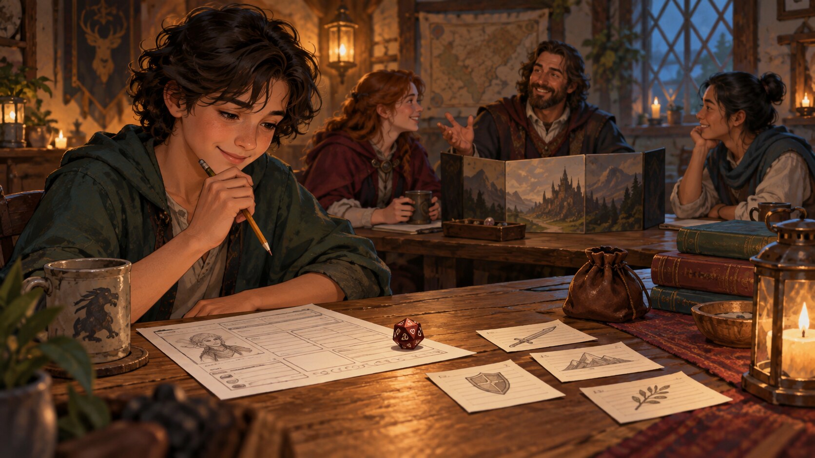 New D&D player learning a first character at a welcoming tabletop